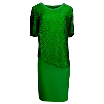 Zielona wizytowa sukienka z...