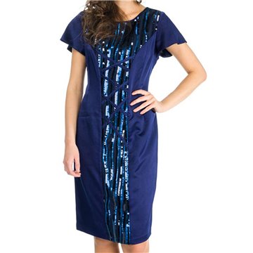 Sukienka model Bryza kobaltowa cekiny